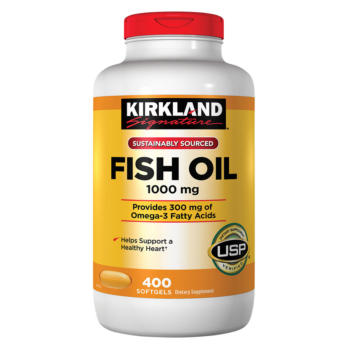 KIRKLAND SIGNATURE FISH OIL 1000MG 400 SOFTGELS