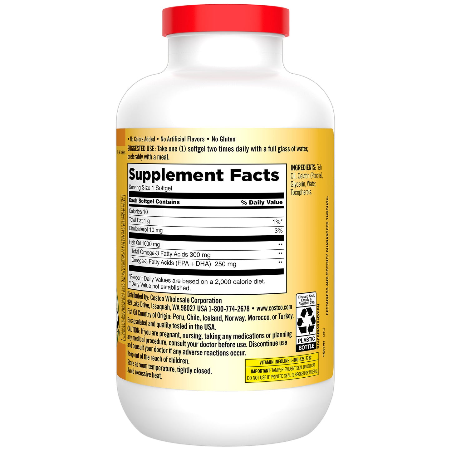 KIRKLAND SIGNATURE FISH OIL 1000MG 400 SOFTGELS