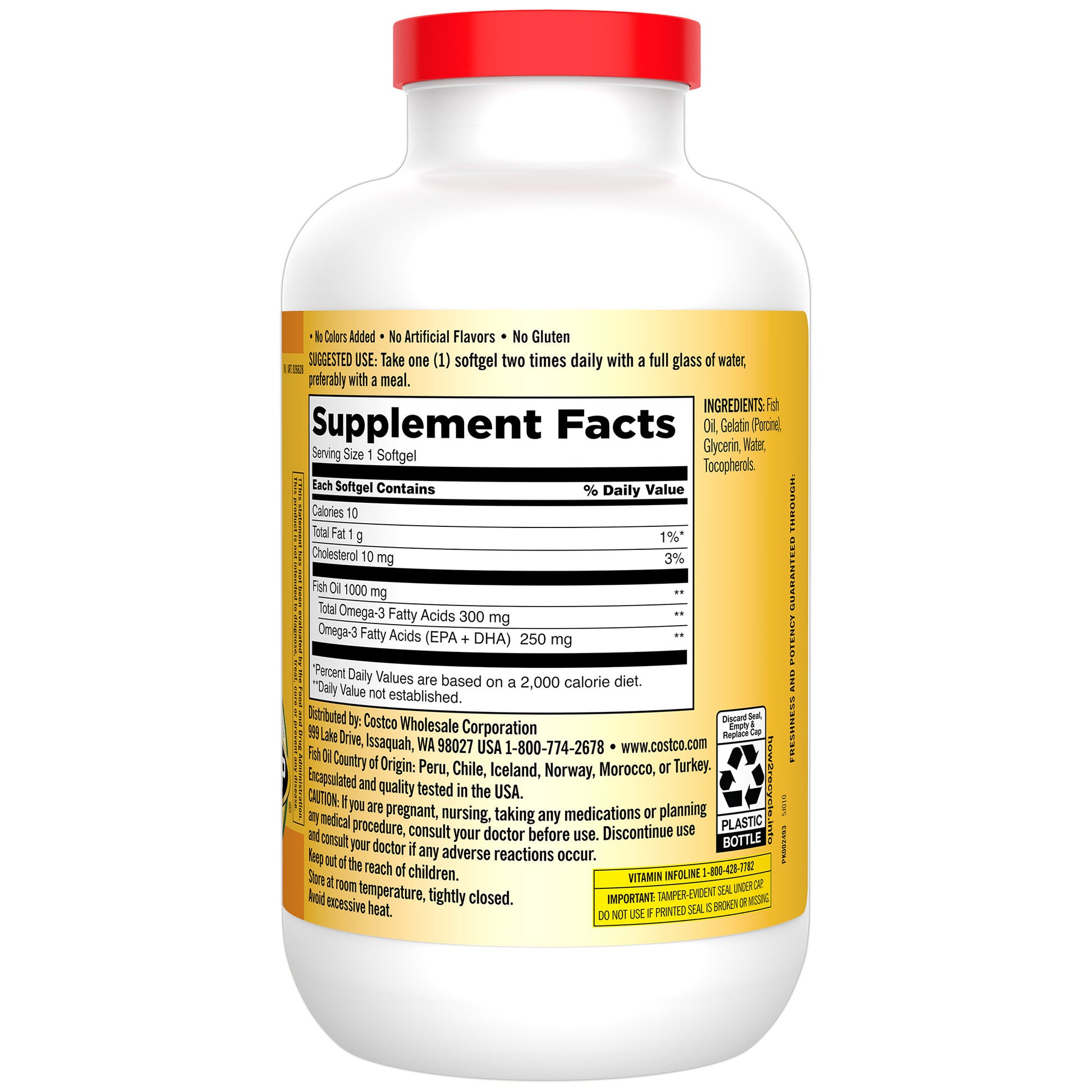 KIRKLAND SIGNATURE FISH OIL 1000MG 400 SOFTGELS