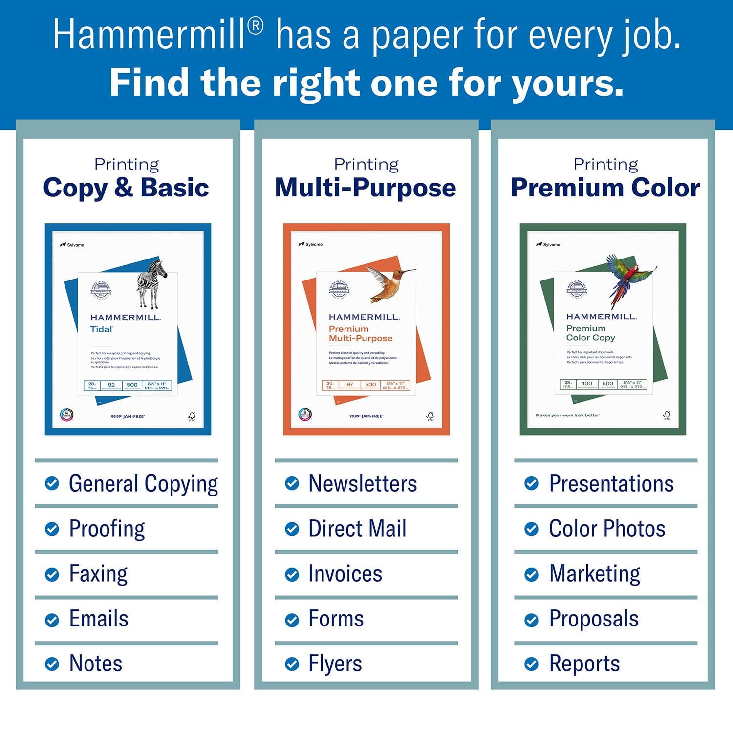 Hammermill Business Copy Paper, 8.5 x 11", 92 Bright, 20 lbs., 8 Reams (4,000 sheets)