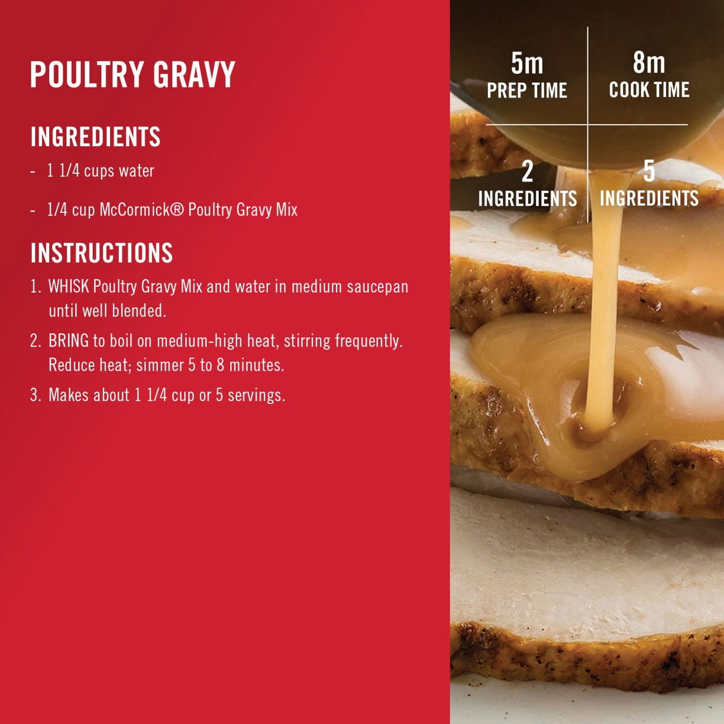 McCormick Poultry Gravy Mix, 18 oz.