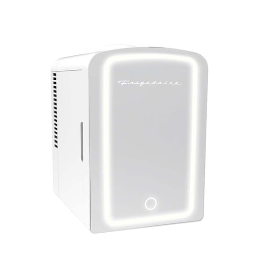 Frigidaire Skincare Cooler with Lighted Mirror Make-Up Door, White