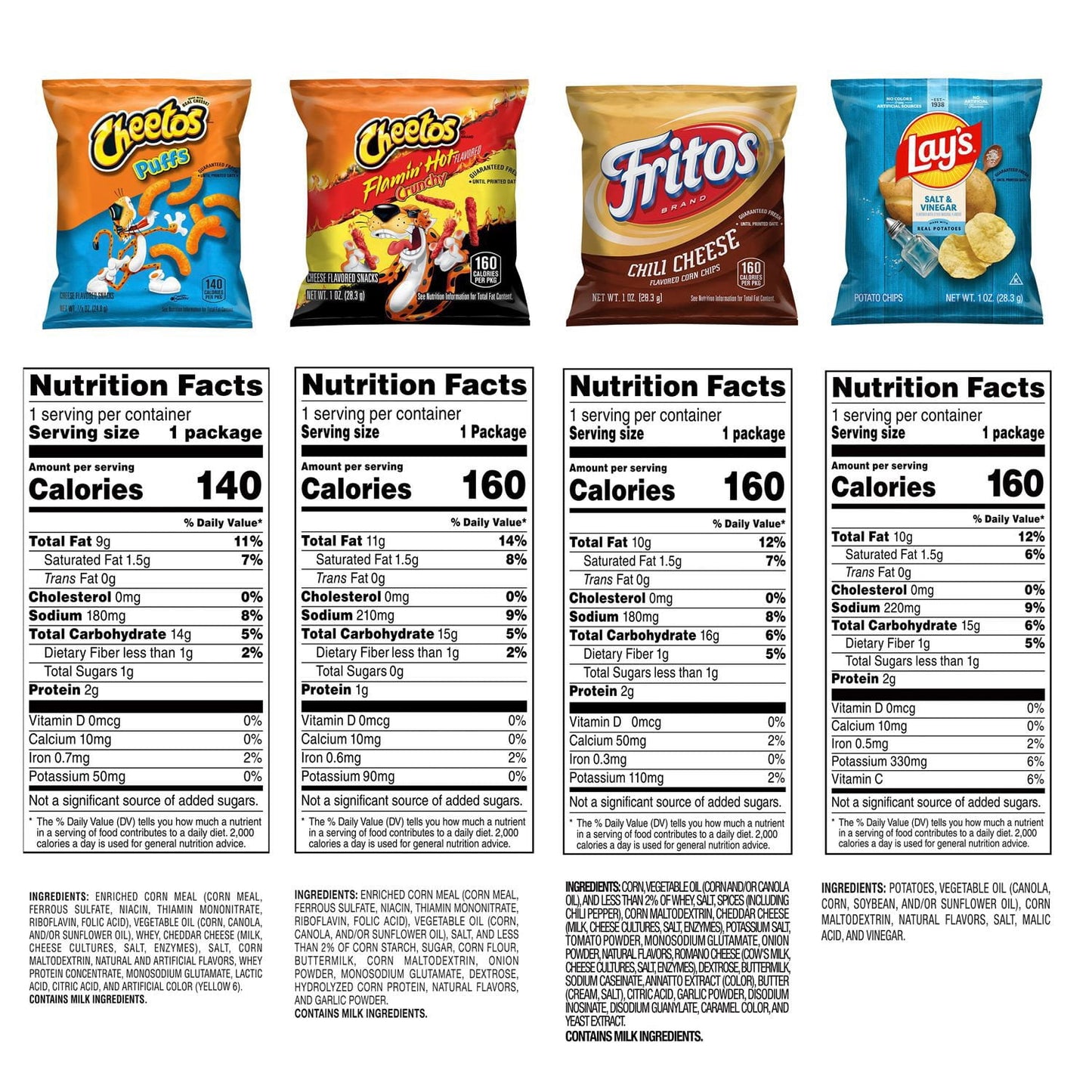 Frito-Lay Bold Flavor Mix Variety Pack Chips, 50 pk.