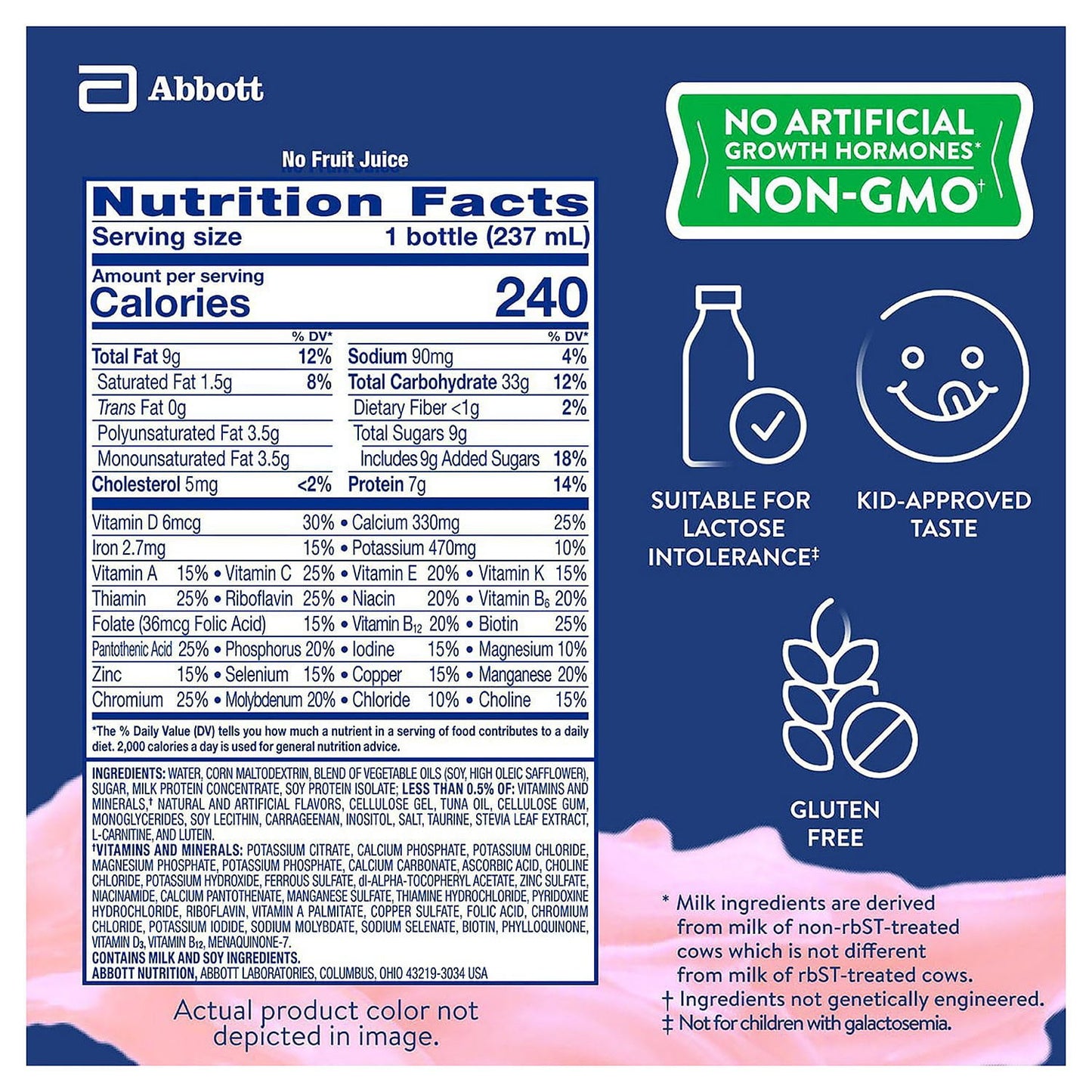PediaSure Grow and Gain Nutrition Shake for Kids, Strawberry, 8 fl. oz., 24 pk.