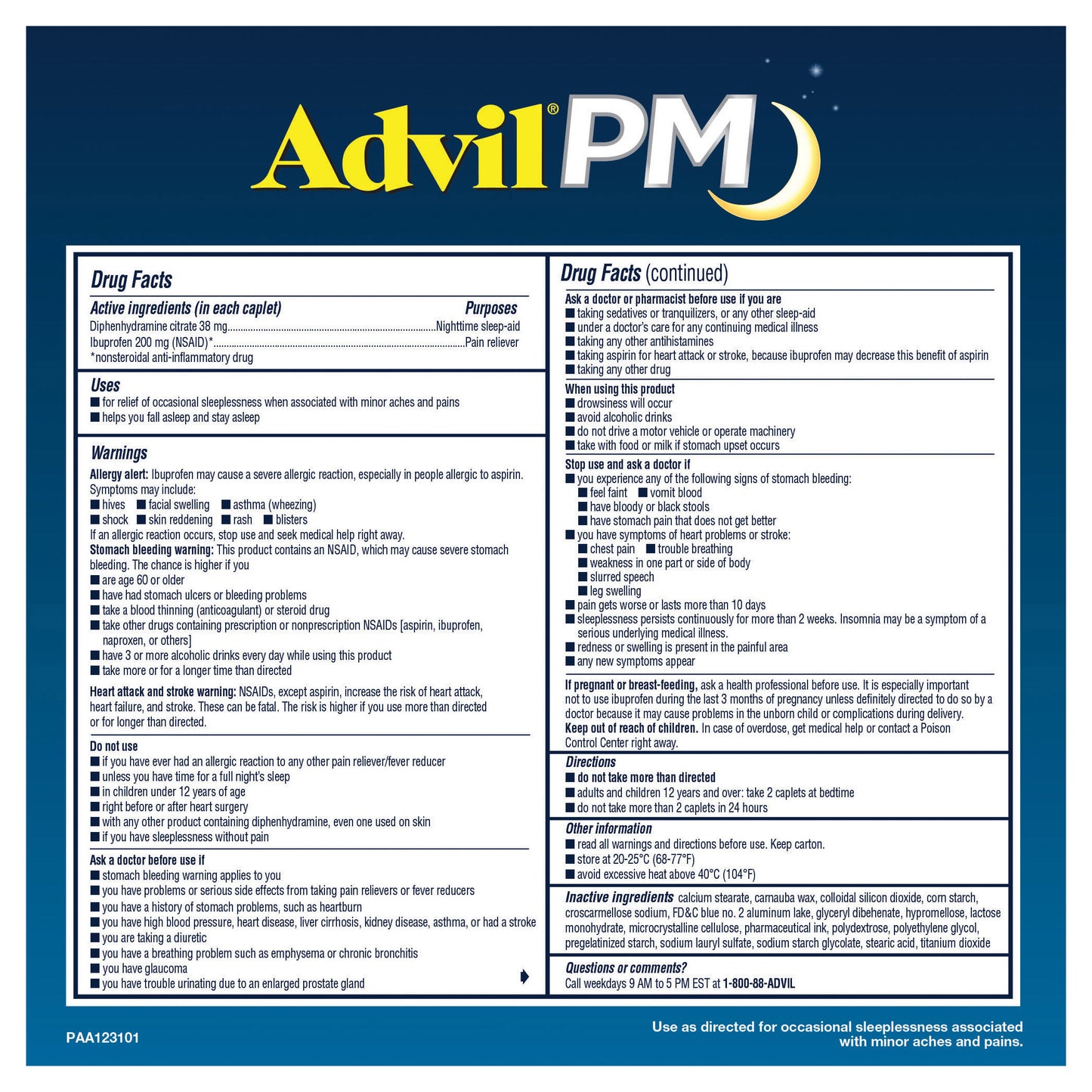 Advil PM Caplets 200 ct