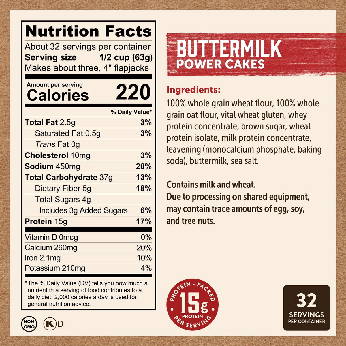 Kodiak Cakes Power Cakes Flapjack and Waffle Mix, 72 oz.