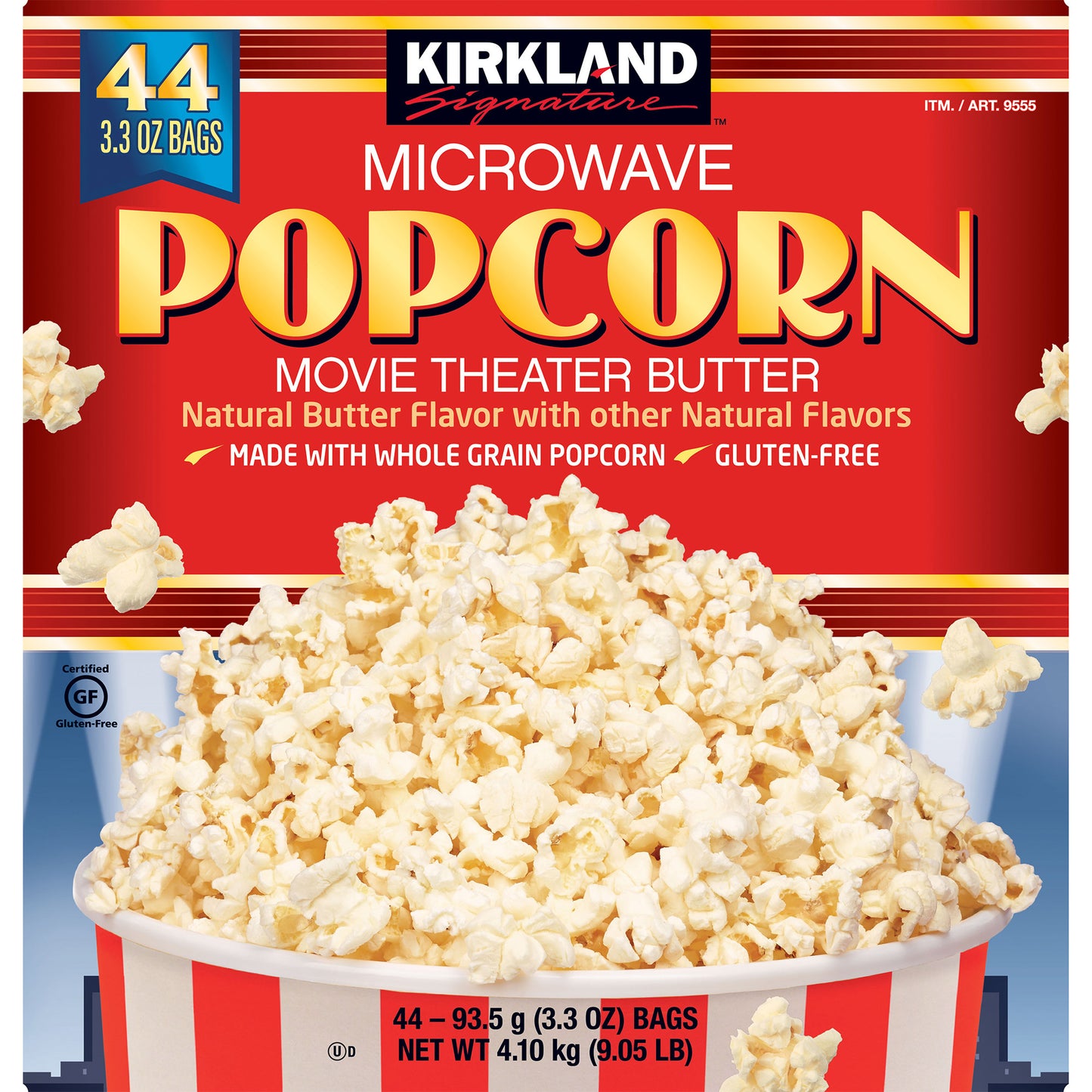 KIRKLAND SIGNATURE MICROWAVE POPCORN 44/ 3.3 OZ