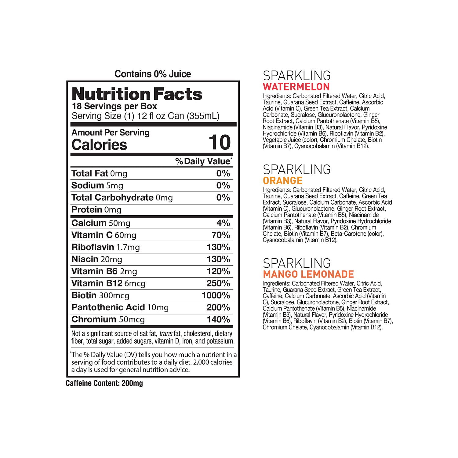 Celsius Sparkling Core Variety Pack, 12 fl. oz., 18 pk.