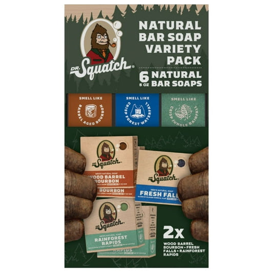 Dr. Squatch Natural Bar Soap, Variety Pack, 5 oz., 6 ct.