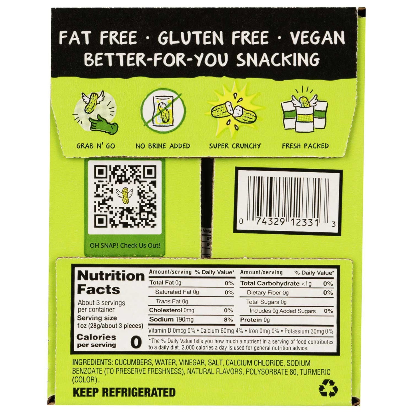 OH SNAP! Dilly Bites Dill Pickle Snack Packs, 3.25 fl. oz., 12 ct.