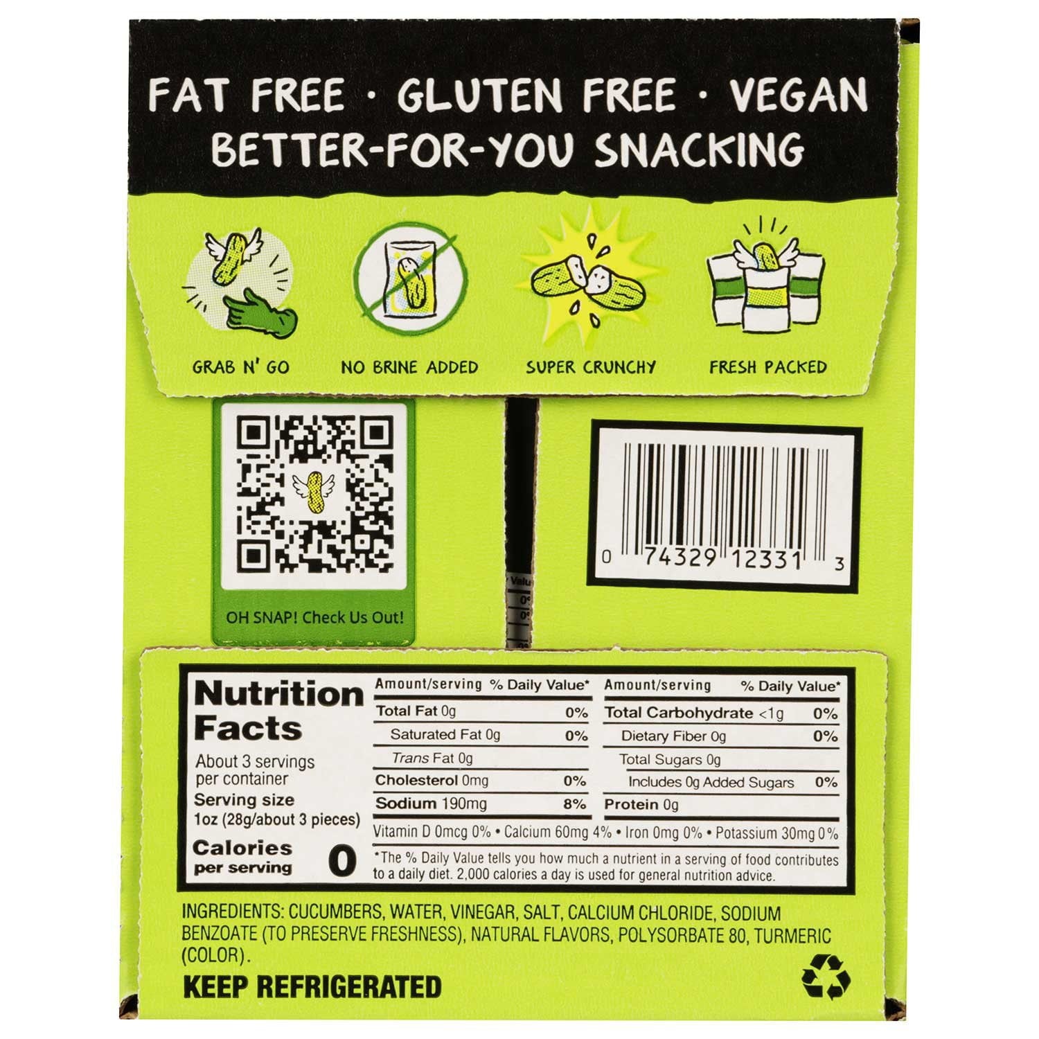 OH SNAP! Dilly Bites Dill Pickle Snack Packs, 3.25 fl. oz., 12 ct.
