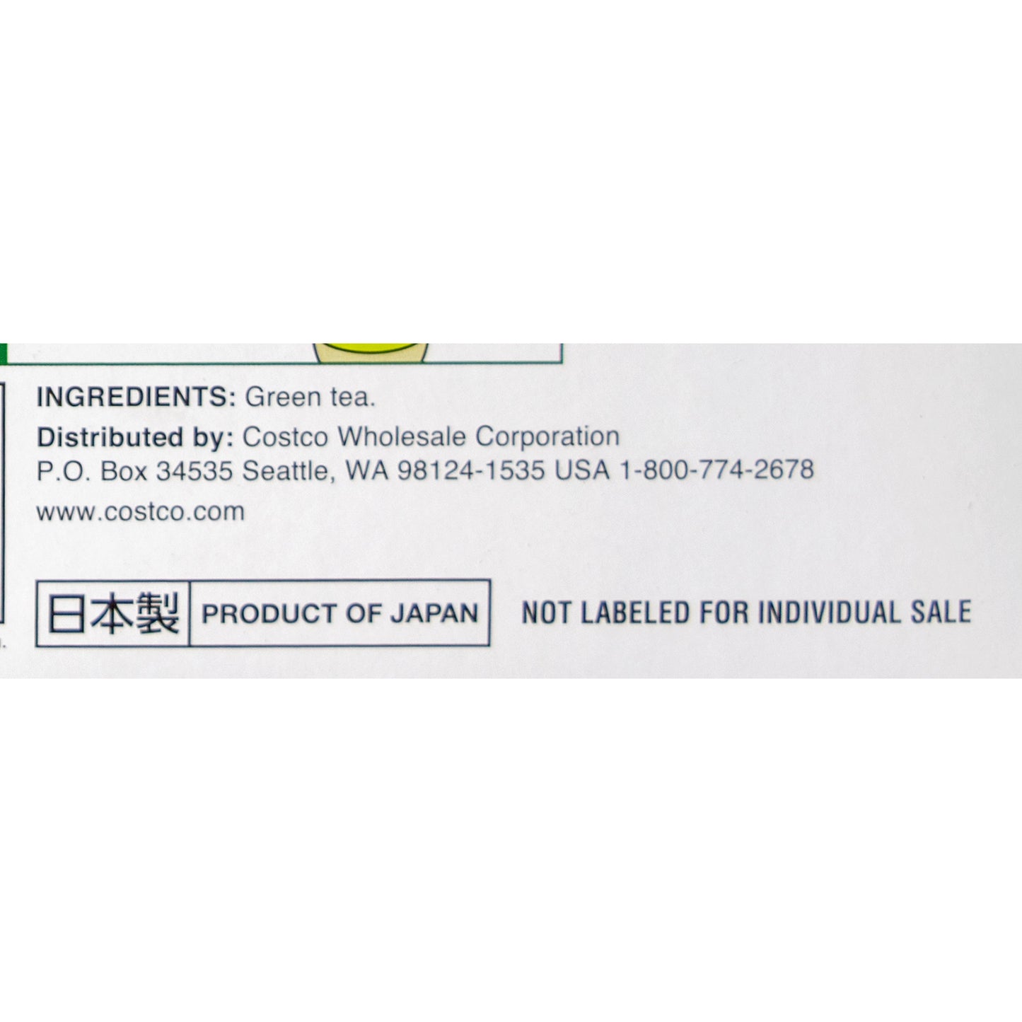 KIRKLAND SIGNATURE JAPANESE GREEN TEA 100 TEA BAGS