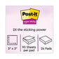 Post-it Notes Super Sticky Pads, 3" x 3", Canary Yellow, 24 Pads, 2,160 Total Sheets