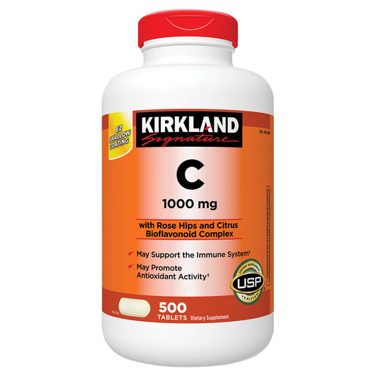KIRKLAND SIGNATURE VITAMIN C 1000MG W/ROSE HIPS 500 COUNT