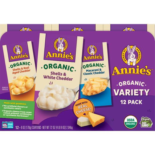 Annie's Organic Mac & Cheese Variety Pack 12/6 oz
