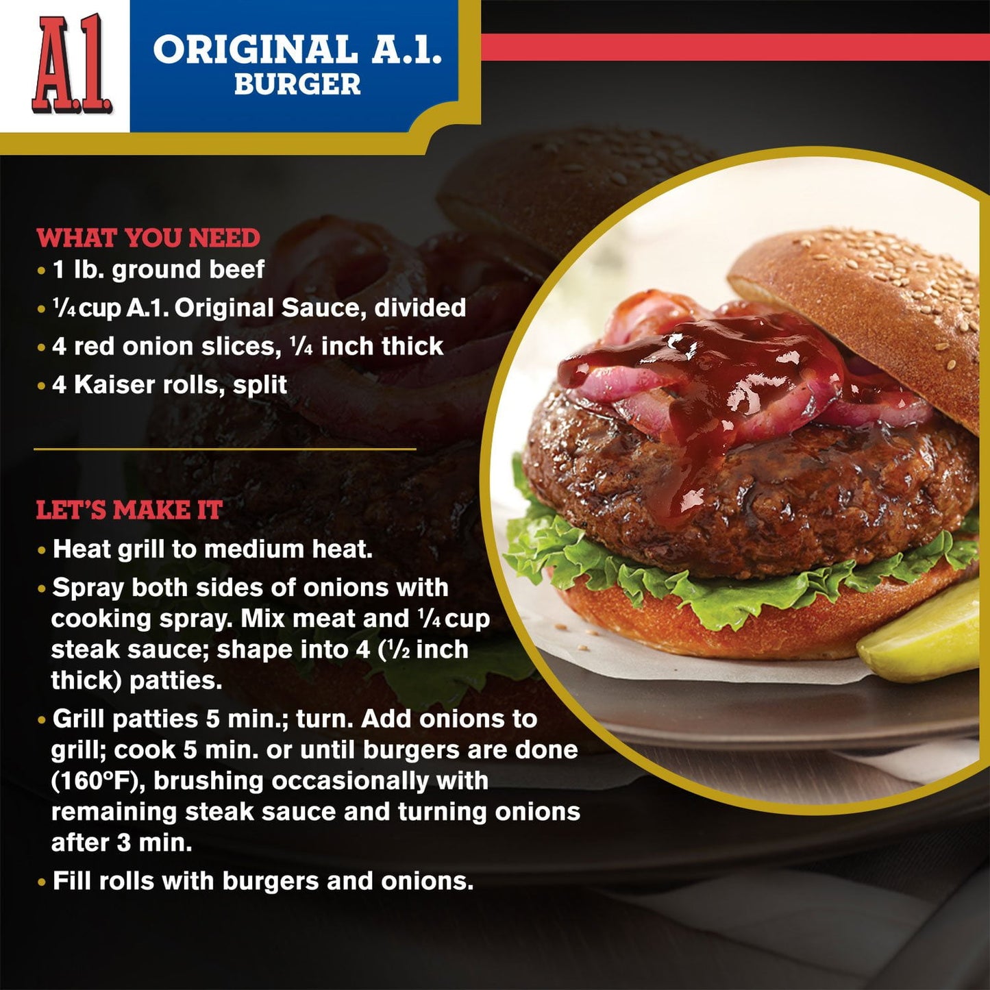 A.1. Original Steak Sauce, 15 oz., 2 pk.