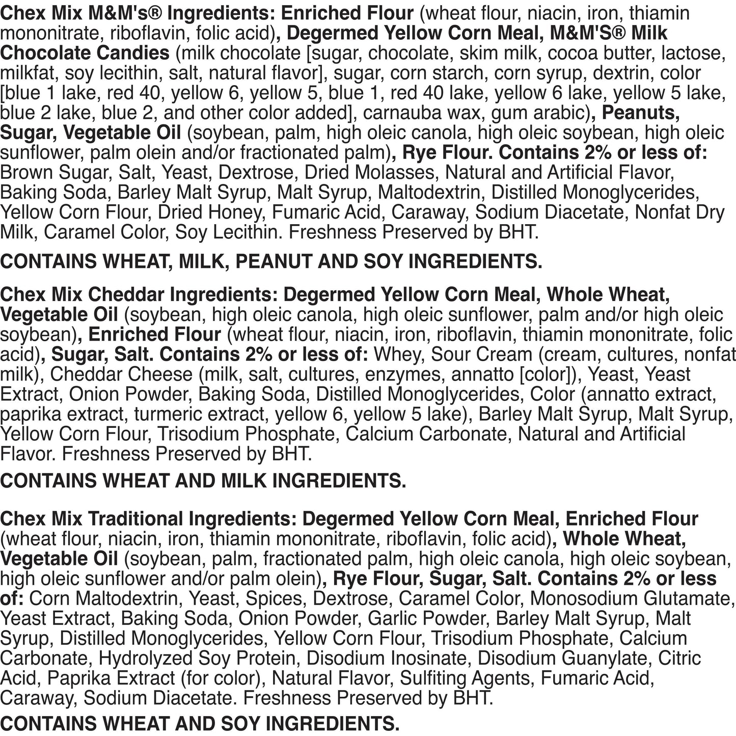 Chex Mix Traditional, Cheddar and M&M Sweet & Salty Mix Variety Pack, 1.75 oz., 40 pk.