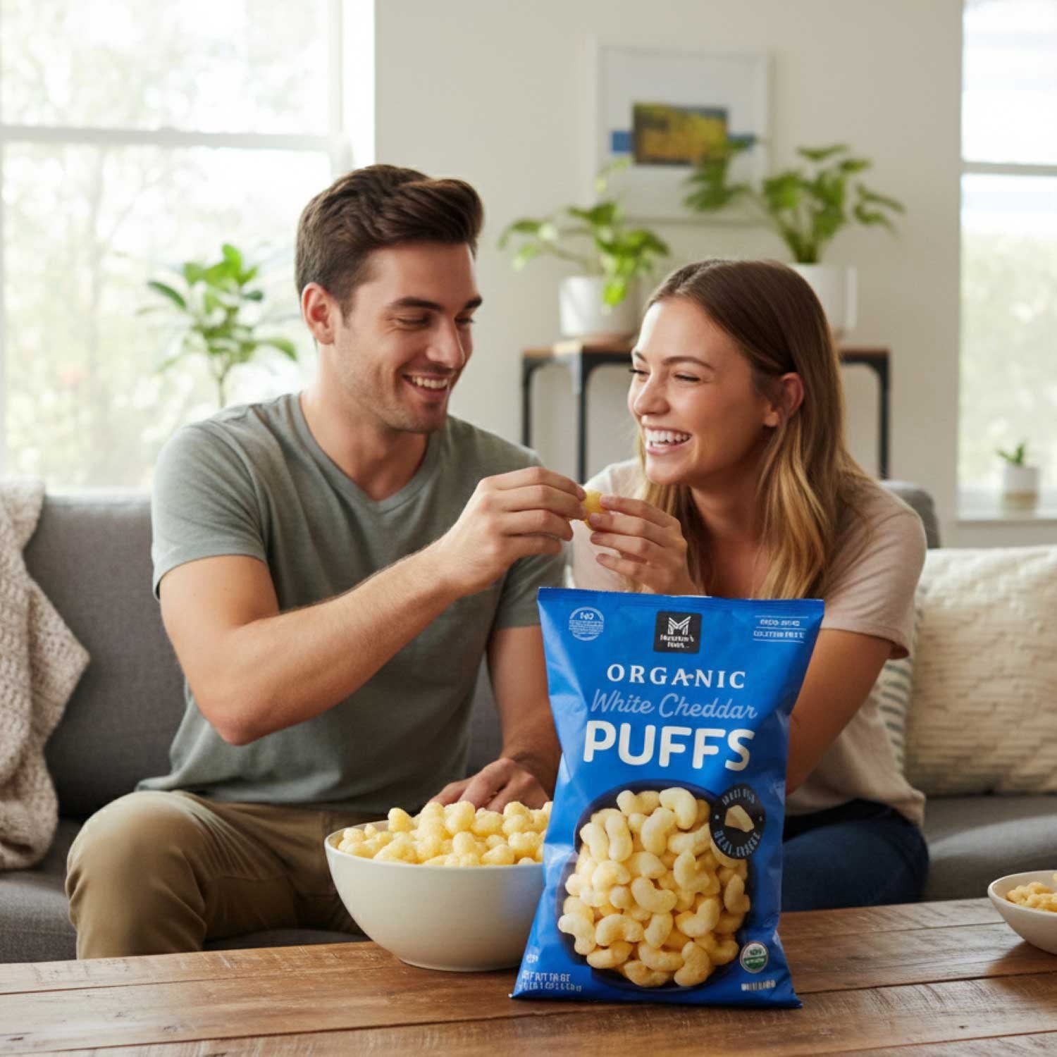 Member's Mark Organic White Cheddar Puffs, 18 oz.