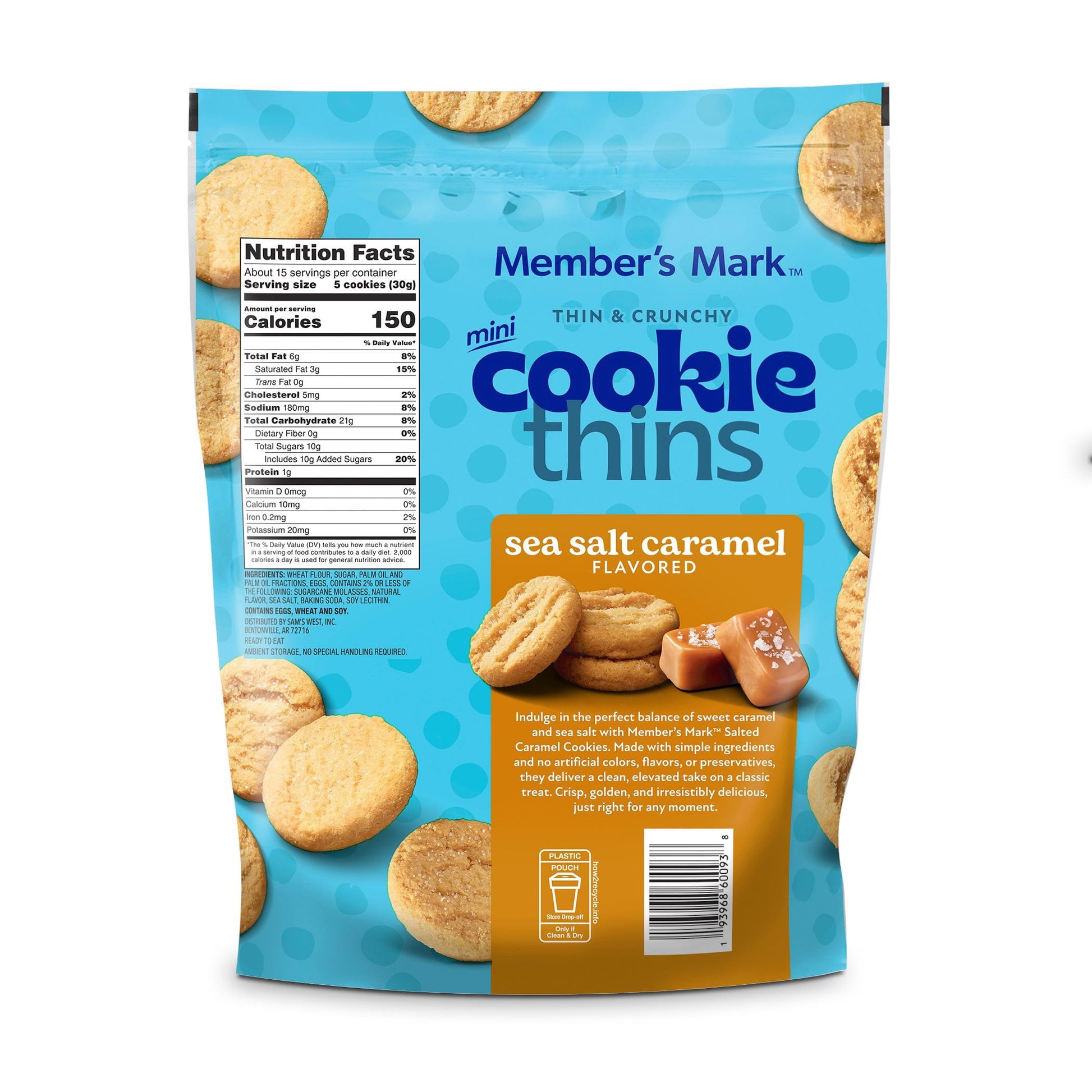Member's Mark Salted Caramel Cookie Thins, 16 oz.
