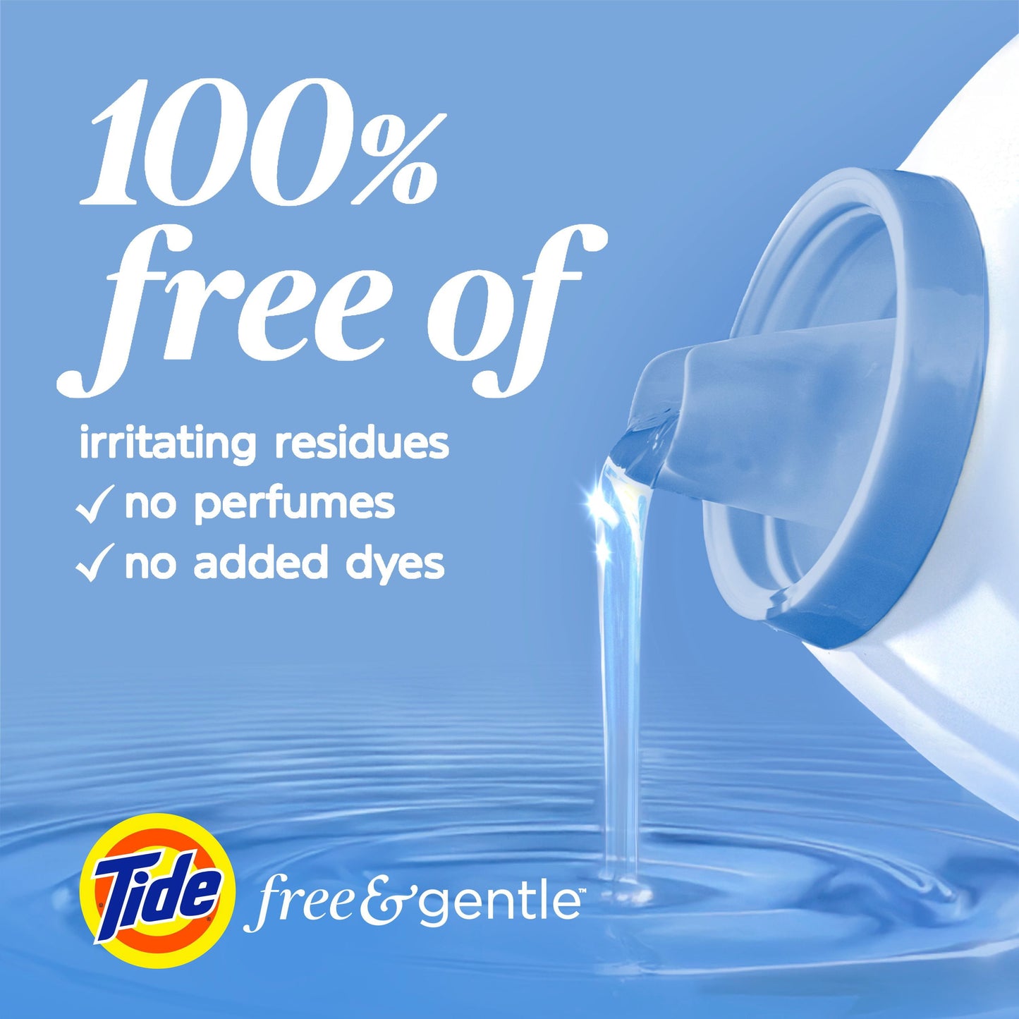 Tide Free & Gentle Liquid Laundry Detergent, 152 loads, 170 fl. oz.