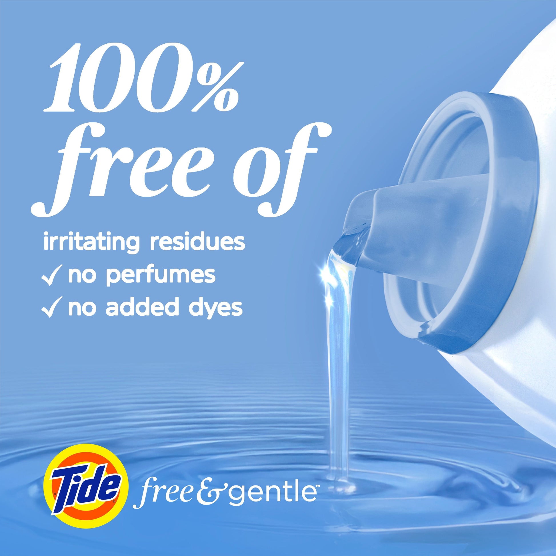 Tide Free & Gentle Liquid Laundry Detergent, 152 loads, 170 fl. oz.