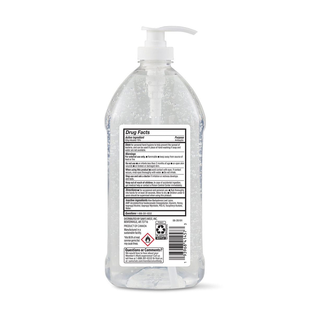 Member's Mark Hand Sanitizer, 67.6 fl. oz.