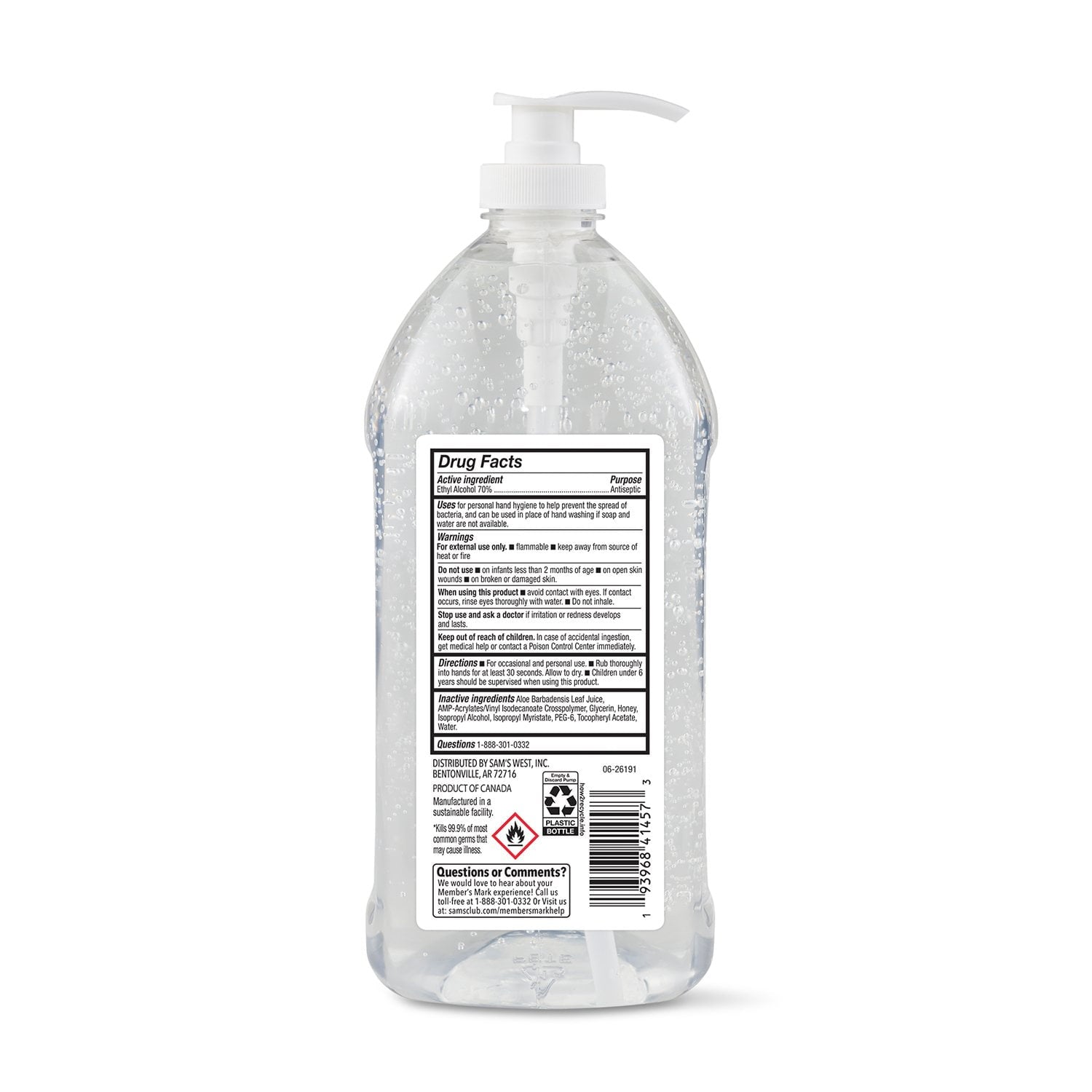 Member's Mark Hand Sanitizer, 67.6 fl. oz.