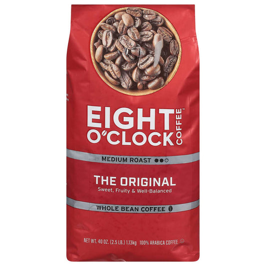 Eight O'Clock Medium Roast Whole Bean Coffee, The Original, 40 oz.