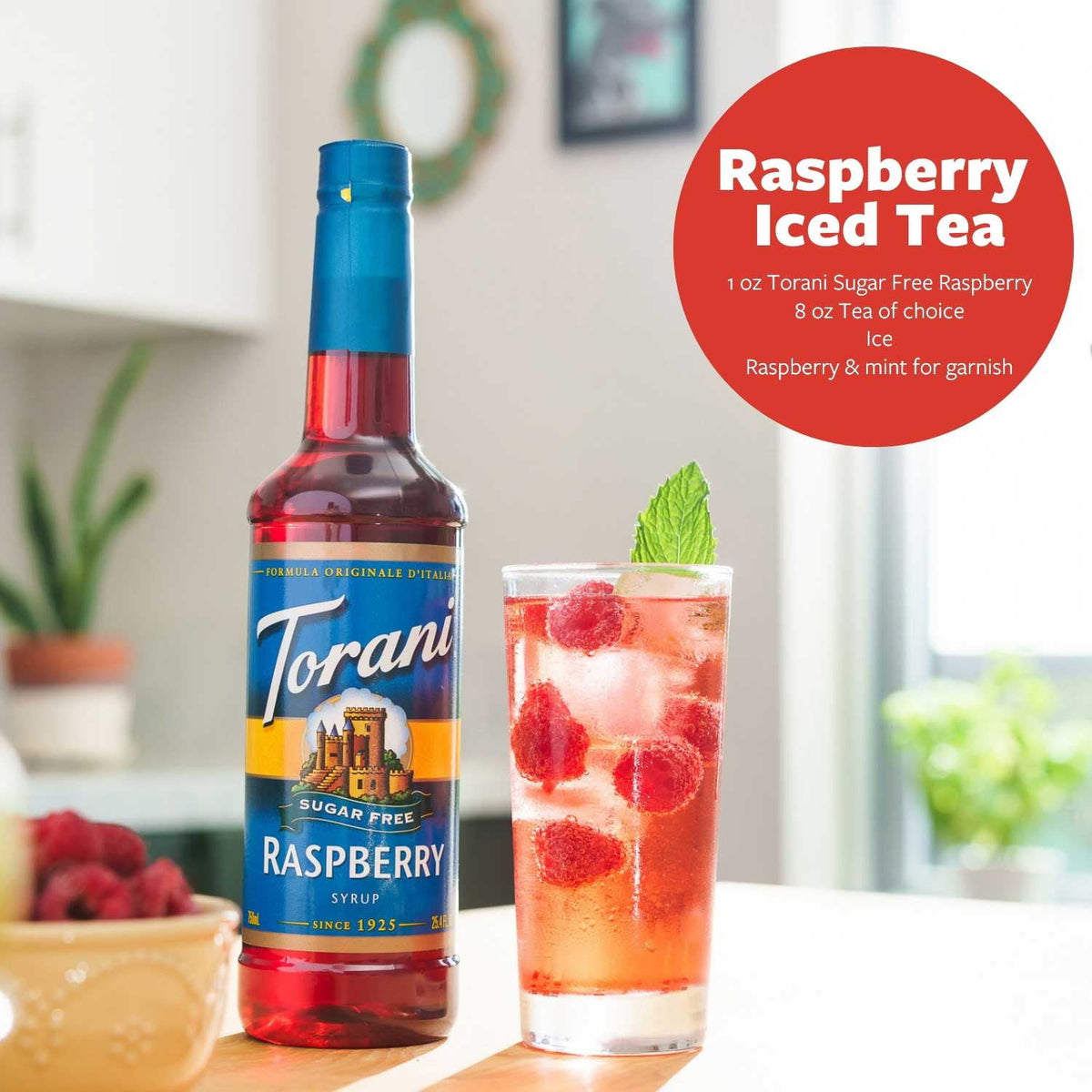 Torani Sugar-Free Raspberry Syrup, 25.4 fl. oz.