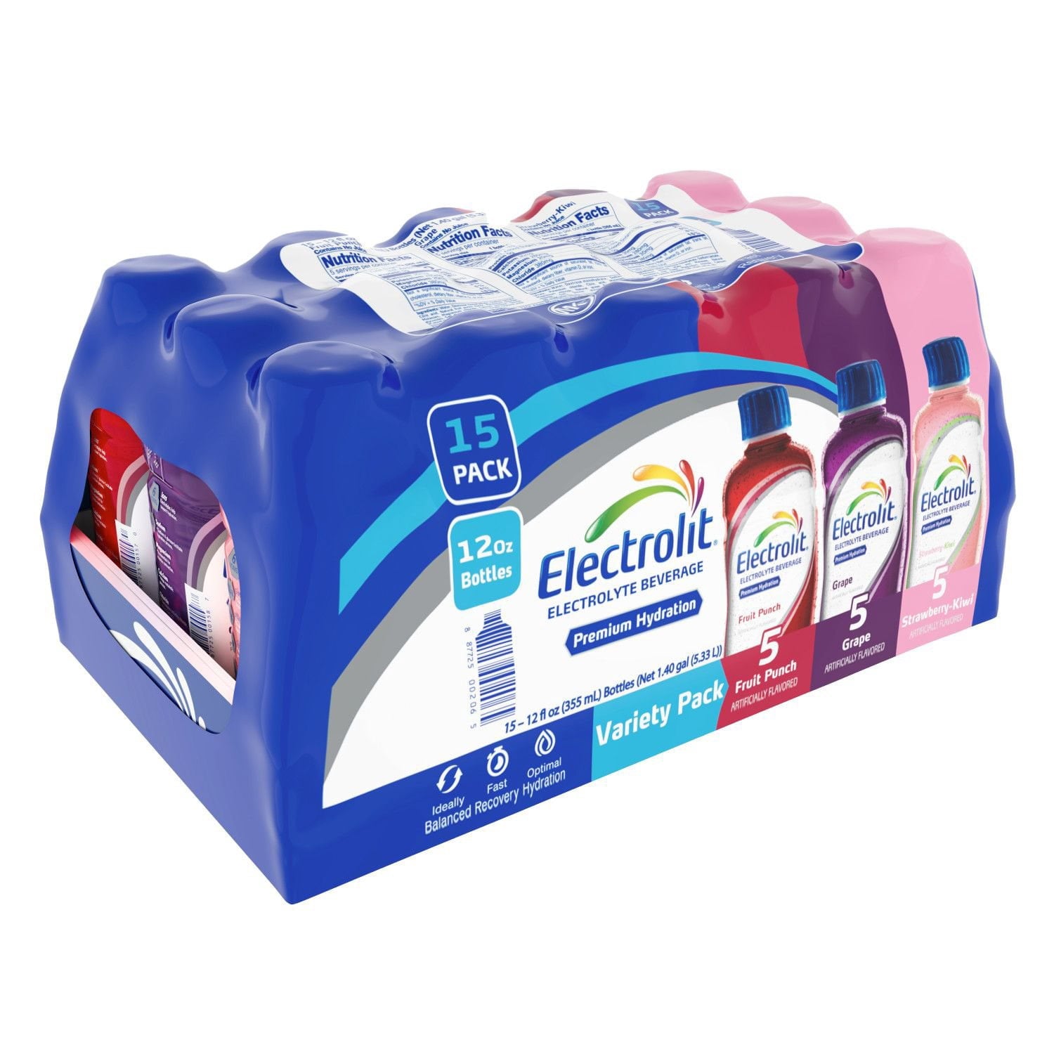 Electrolit Premium Hydration, Variety Pack, 12 fl. oz., 15 pk.