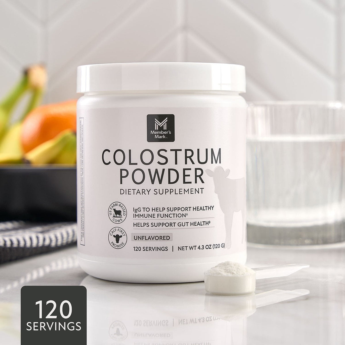 Member's Mark Colostrum Powder, Unflavored, 120 g.