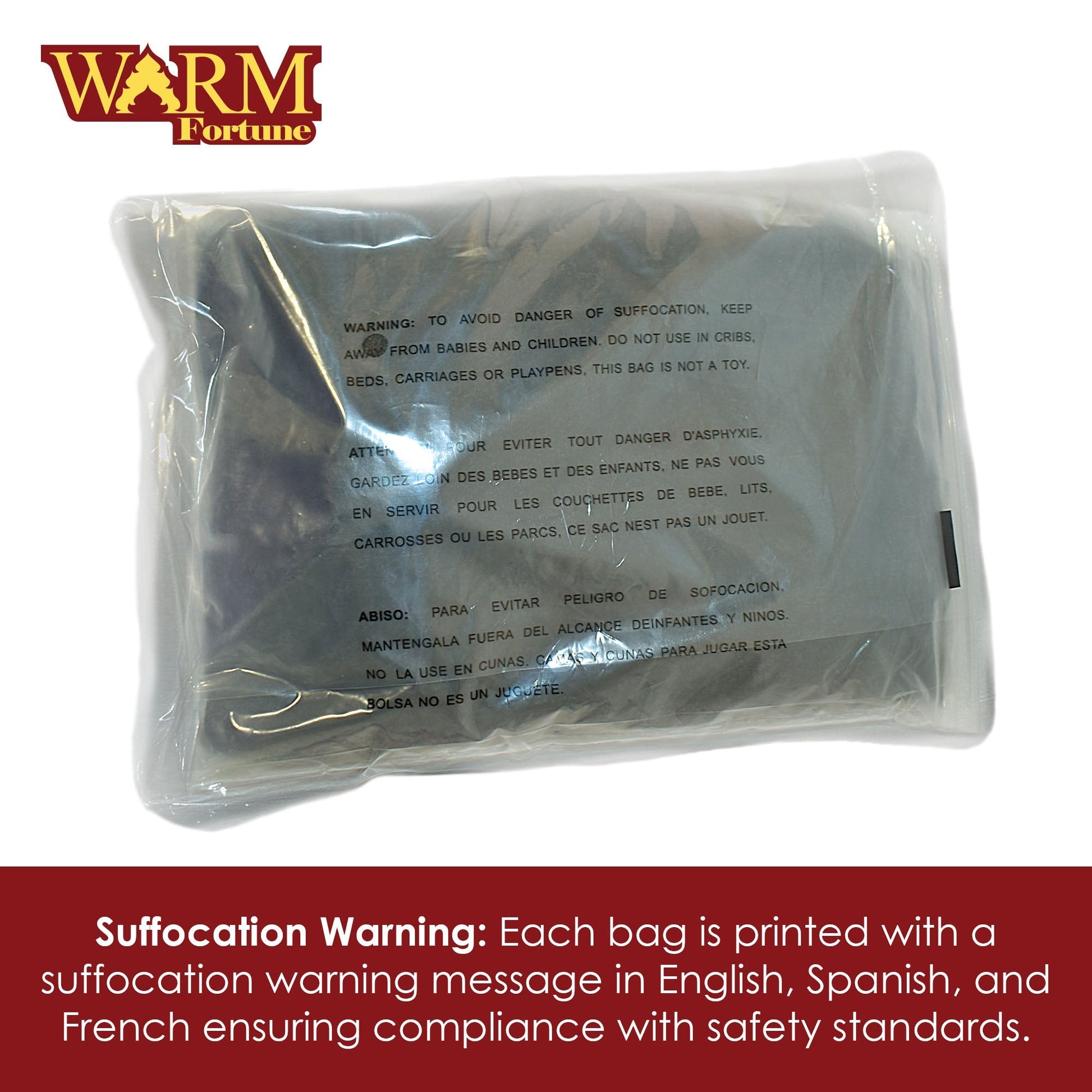 1 Pack 11"x14" Clear Poly Bag, Sets of 100; Self-Sealing Suffocation Warning Mailer Bags - Default Title