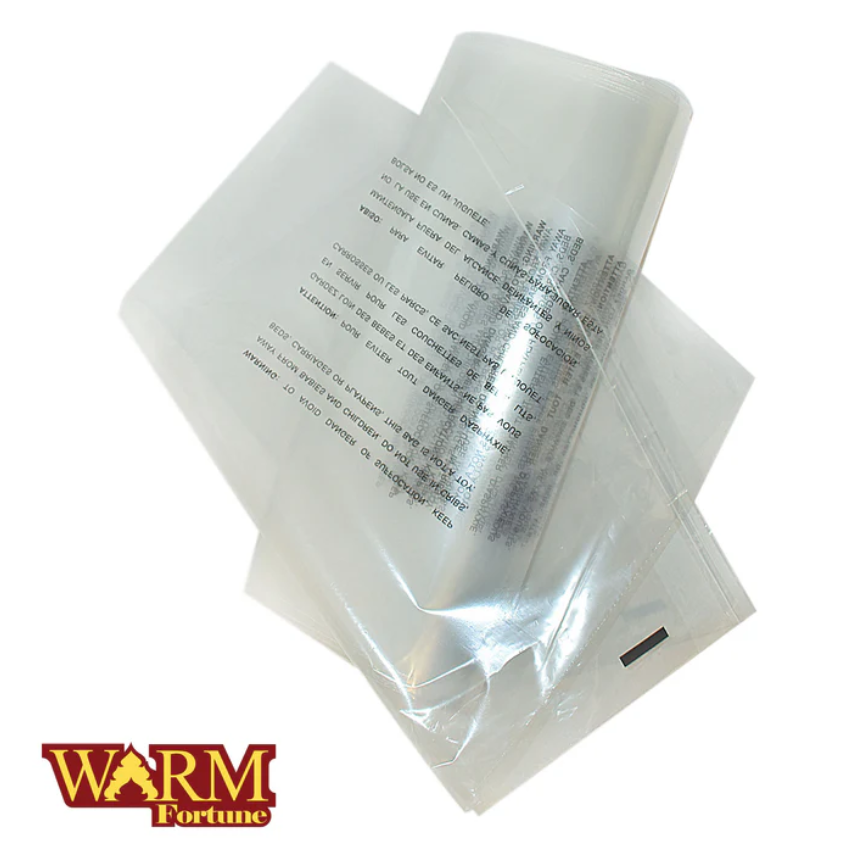 Warm Fortune Clear Suffocation Warning Mailer Plastic Poly Bags