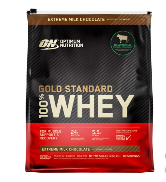 Optimum Nutrition Gold Standard 100% Whey Protein, 80 Servings - Extreme Milk Chocolate