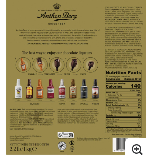 Anthon Berg Chocolate Liqueur 64ct Must be 21 to purchase