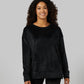 WOMEN'S SOFT VELOUR CREW TOP
