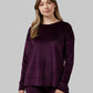 WOMEN'S SOFT VELOUR CREW TOP