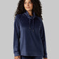 WOMEN'S SOFT VELOUR FUNNEL NECK TOP