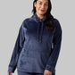WOMEN'S SOFT VELOUR FUNNEL NECK TOP