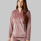 WOMEN'S SOFT VELOUR HOODED FULL-ZIP