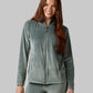 WOMEN'S SOFT VELOUR HOODED FULL-ZIP