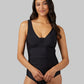 WOMEN'S RUCHED PLUNGE ONE PIECE SWIMSUIT