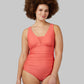 WOMEN'S RUCHED PLUNGE ONE PIECE SWIMSUIT