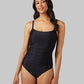 WOMEN'S SQUARE NECK ONE PIECE SWIMSUIT