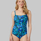 WOMEN'S SQUARE NECK ONE PIECE SWIMSUIT
