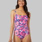 WOMEN'S SQUARE NECK ONE PIECE SWIMSUIT