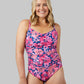 WOMEN'S SQUARE NECK ONE PIECE SWIMSUIT