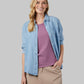 WOMEN'S CHAMBRAY LONG SLEEVE BUTTON-UP