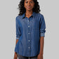 WOMEN'S CHAMBRAY LONG SLEEVE BUTTON-UP