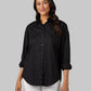 WOMEN'S OVERSIZED COTTON LONG SLEEVE BUTTON-UP